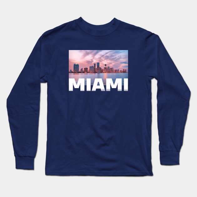 MIAMI T SHIRT Long Sleeve T-Shirt by Meow Meow Cat